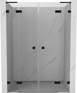 Mexen Lunar L Duo sprchové dvere výkyvné 150 cm, transparentné, čierne - 834DL-150-000-70-00