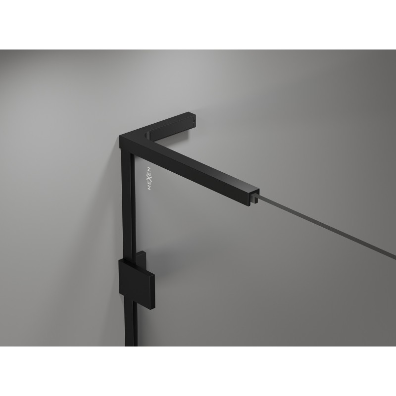 Mexen Lunar L Duo sprchové dvere otočné 190 cm, priehľadné, čierne - 834DL-190-000-70-00