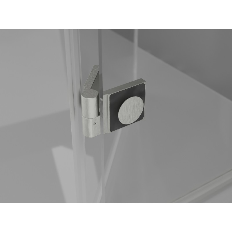 Mexen Lunar L Duo sprchové dvere otočné 140 cm, transparentné, brúsený nikel - 834DL-140-000-97-00