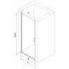 Mexen Exo-B sprchové dvere s krídlovým otváraním 55 cm, transparentné, čierne - 817-055-000-70-00