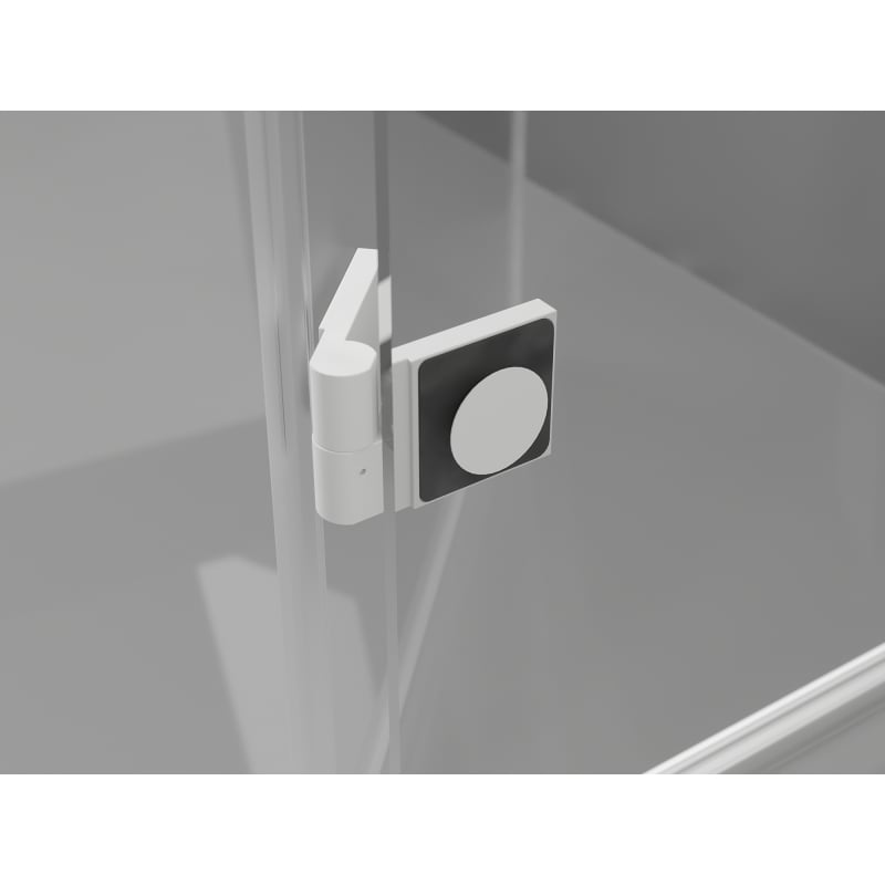 Mexen Lunar Duo sprchovací kút skladací pravý 90 x 75 cm, priehľadný, biely - 834-090P-075L-20-00