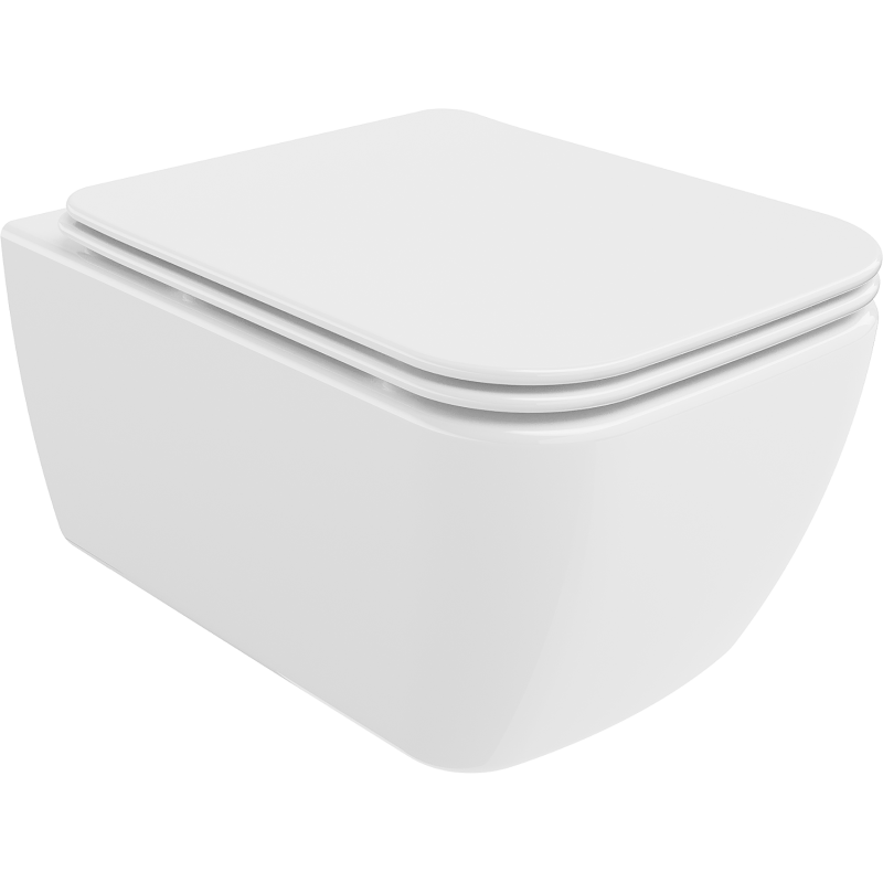 Mexen Stella miska WC Rimless s doskou s pomalým zatváraním slim, duroplast, biely lesk - 30680900