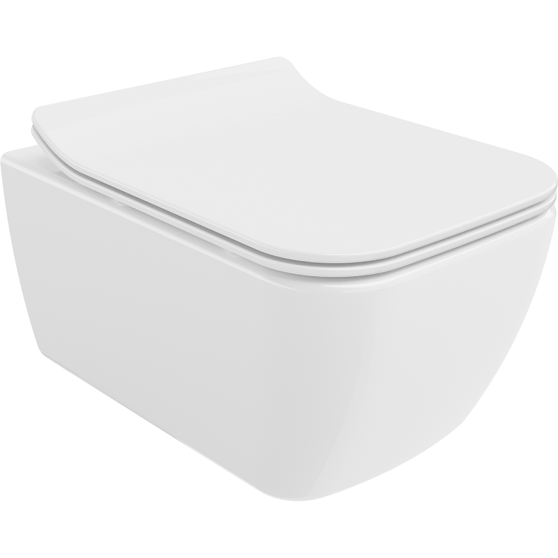 Mexen Stella WC misa Rimless s doskou pomaly padajúcou slim, duroplast, biely lesk - 30680800