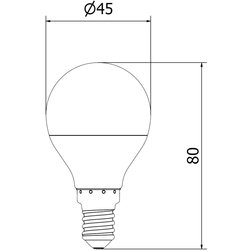 Mexen Nova LED žiarovka E14, G45, 3W, Neutrálna - 4000K, 315 lm - L101-E14-0340-01