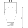 Mexen Nova LED žiarovka E27, G45, 5W, Studená - 6500K, 525 lm - L101-E27-0565-01