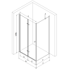 Mexen Lima skladacia sprchová kabína 80 x 80 cm, grafit, chróm + vanička Flat, biela - 856-080-080-01-40-4010