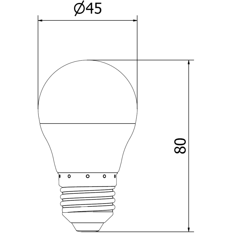 Mexen Nova LED žiarovka E27, G45, 7W, Teplá - 3000K, 735 lm - L101-E27-0730-01