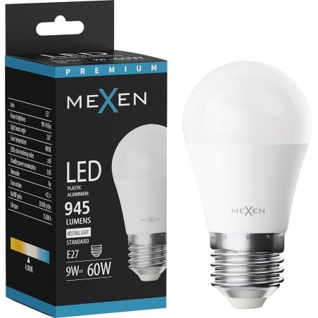 Mexen Nova Žiarovka LED E27, G45, 9W, Neutrálna - 4000K, 945 lm - L101-E27-0940-01