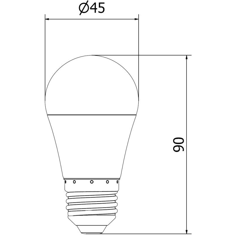 Mexen Nova LED žiarovka E27, G45, 9W, Studená - 6500K, 945 lm - L101-E27-0965-01