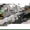 Mexen Andres granitový 1,5-komorový drez s odkvapkávačom 1000 x 500 mm Čierna/Zlatá metalíza, Sifón Zlatá - 6515101510-75-G