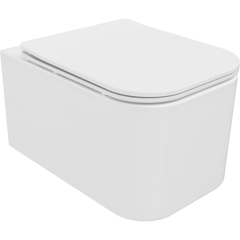 Mexen Elis WC misa Rimless s sedadlom pomaly padajúcim slim, duroplast, biel lesk - 30910600