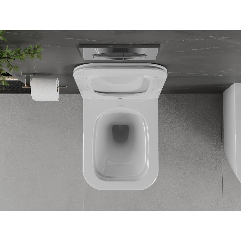 Mexen Madox miska WC Rimless so spomaleným zatváraním sedadlom slim, duroplast, biely lesk - 30154000