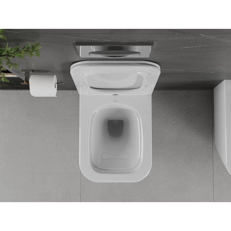 Mexen Madox wc misa Rimless so spomaleným sklapajúcim sedadlom slim, duroplast, biela lesk - 30154000