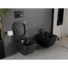 Mexen Madox WC misa Rimless s pomaly padajúcim tenkým sedadlom, duroplast, čierna matná - 30154070