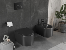 Mexen Sofia WC misa Rimless, čierna matná - 3354XX85