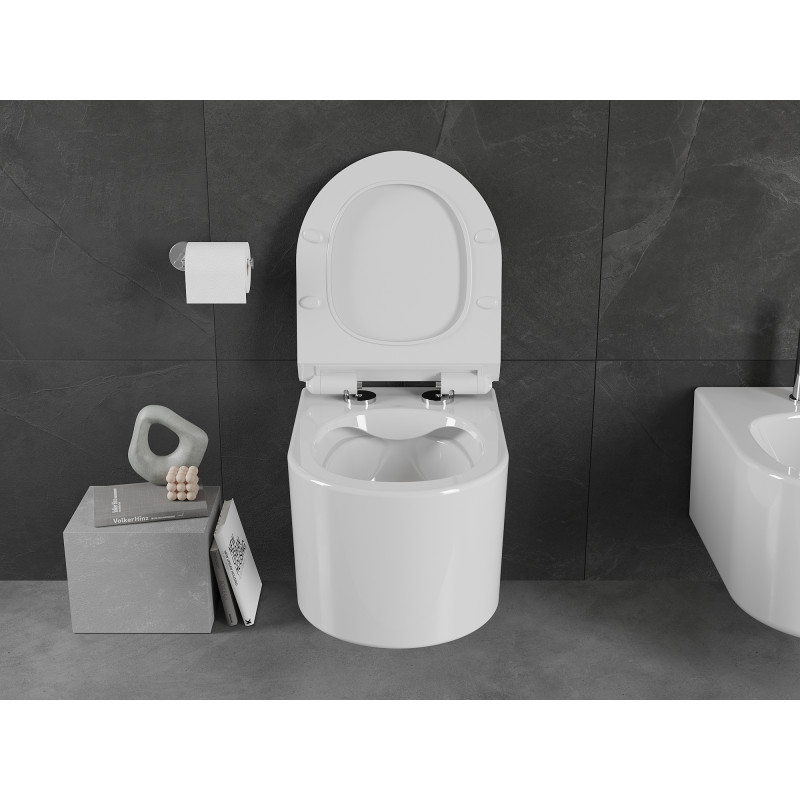 Mexen Sofia WC misa Rimless so sklápajúcim sedadlom slim, duroplast, biela lesklá - 30540100