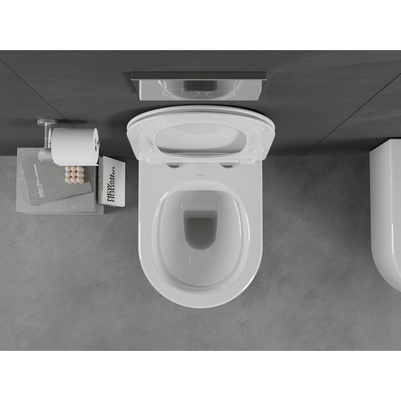 Mexen Sofia WC misa Rimless s pomaly padavou slim doskou, duroplast, biel lesk - 30540300