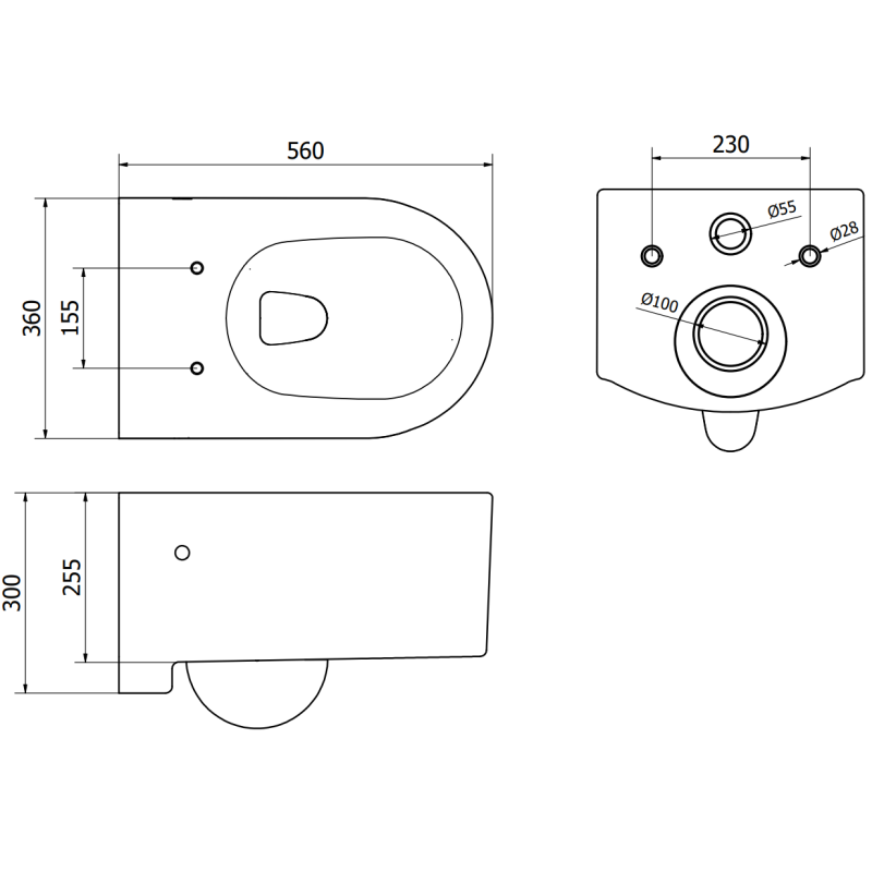 Mexen Sofia WC miska so spomaľujúcim tvrdým sedadlom, biela lesk - 30798000