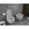 Mexen Lena misa wc Rimless s doskou pomaly spadajúcou slim, duroplast, sivá svetlá mat - 30224061