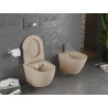 Mexen Lena WC misa Rimless s pomaly zatvárajúcim sa slim sedadlom, duroplast, cappuccino matná - 30224064
