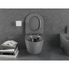 Mexen Lena WC misa Rimless s pomaly padajúcim slim sedadlom, duroplast, tmavo sivá matná - 30224071