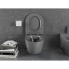 Mexen Lena WC misa Rimless s pomaly zatváracou doskou slim, duroplast, sivá tmavá mat - 30224071