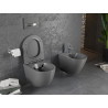 Mexen Lena WC misa Rimless s pomaly padajúcim slim sedadlom, duroplast, tmavo sivá matná - 30224071