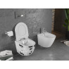 Mexen Lena miska wc Rimless s pomaly zatvárajúcim sa tenkým sedadlom, duroplast, biela vzor - 30224099