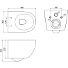 Mexen Lena WC misa Rimless s pomaly padajúcim sedátkom, duroplast, biela wzór - 30224099