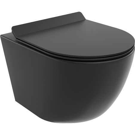Mexen Lena WC misa Rimless s pomaly padajúcim sedátkom, duroplast, čierna matná - 30220185