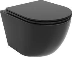 Mexen Lena WC misa Rimless s pomaly padajúcim sedátkom, duroplast, čierna matná - 30221085