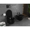 Mexen Lena wc misa Rimless s doskou s pomalým zatváraním slim, duroplast, čierny lesk - 30224070