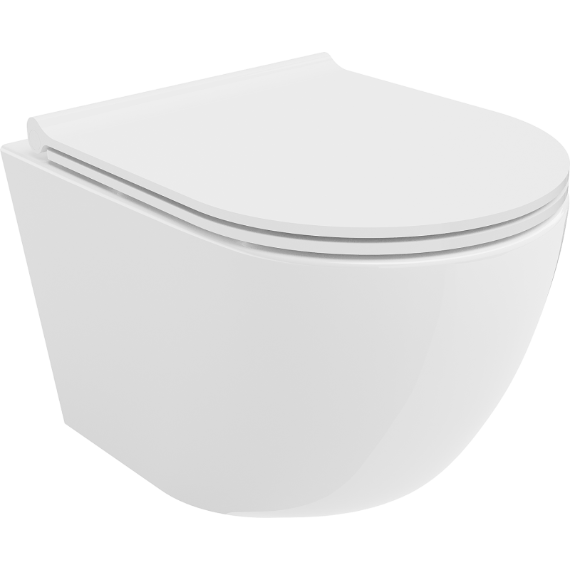 Mexen Lena WC misa Rimless s doskou pomaly padacou slim, duroplast, biela lesklá - 30220500