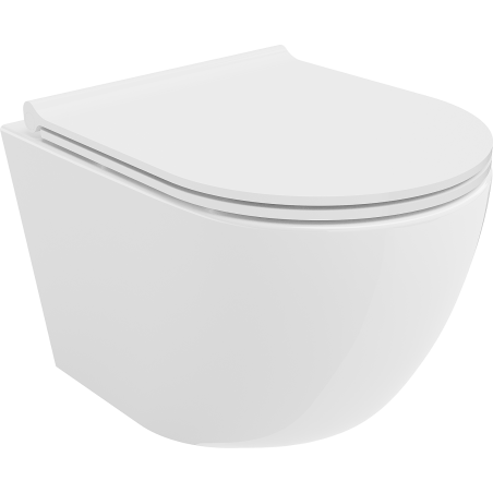 Mexen Lena miska wc Rimless s doskou pomaly klesajúcou slim, duroplast, biela lesk - 30220500