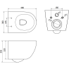 Mexen Lena WC misa Rimless s pomaly padajúcim sedátkom, duroplast, biela - 30220500
