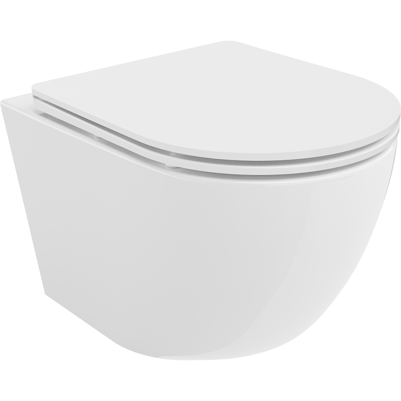 Mexen Lena miska wc Rimless s doskou pomaly padajúcou slim, duroplast, biela lesk - 30220300