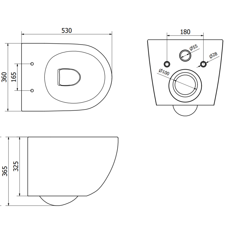 Mexen Lena WC misa s pomalou padajúcou doskou tvrdá, biela lesk - 30298000