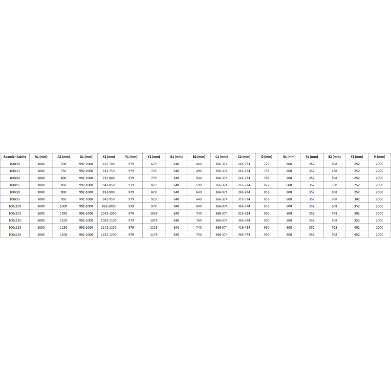 Mexen Lunar Duo sprchová kabína, pravá 100 x 70 cm, transparentná, zbraňový kov - 834-100P-070L-95-00