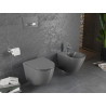 Mexen Lena WC misa Rimless s pomaly padajúcim slim sedadlom, duroplast, tmavo sivá matná - 30224071