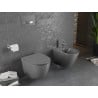 Mexen Lena WC misa Rimless s pomaly zatváracou doskou slim, duroplast, sivá tmavá mat - 30224071
