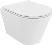 Mexen Rico misa WC Rimless s doskou s pomalým zatváraním slim, duroplast, biela lesklá - 30720500