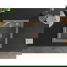 Mexen Vito žulový kuchynský drez s jednou komorou 520 x 490 mm, sivý, sifón zlatý - 6503521000-71-G