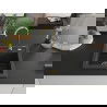 Mexen Vito granitový jednokomorový drez 520 x 490 mm, Čierna škvrnitá, Sifón Zlatá - 6503521000-76-G