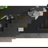 Mexen Vito granitový jednokomorový drez 520 x 490 mm, Čierna, Sifón Zlatá - 6503521000-77-G