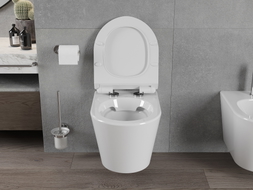 Mexen Rico miska WC Rimless so spomaľovacou doskou slim, duroplast, biela lesklá - 30720100