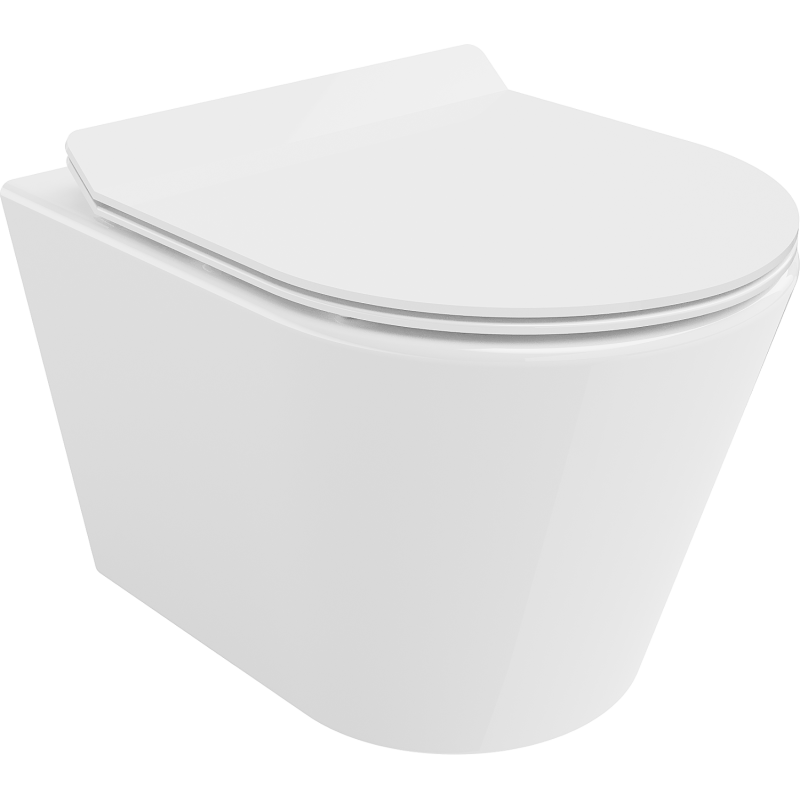 Mexen Rico miska WC Rimless so spomaľovacou doskou slim, duroplast, biela lesklá - 30720100