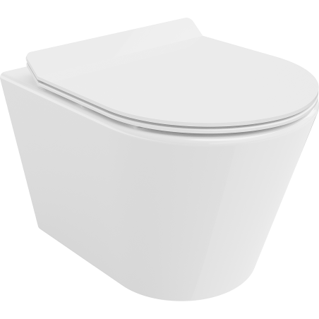 Mexen Rico miska WC Rimless so spomaľovacou doskou slim, duroplast, biela lesklá - 30720100
