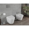 Mexen Rico WC misa Rimless s pomaly sklápajúcim tvrdým doskou, duroplast, biela lesklá - 30720200