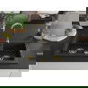 Mexen Mario granitový dvojkomorový drez 820 x 436 mm, Čierna/Zlatá metalíza, Sifón Zlatá - 6504822000-75-G