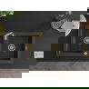 Mexen Mario granitový dvojkomorový drez 820 x 436 mm, Čierna škvrnitá, Sifón Zlatá - 6504822000-76-G